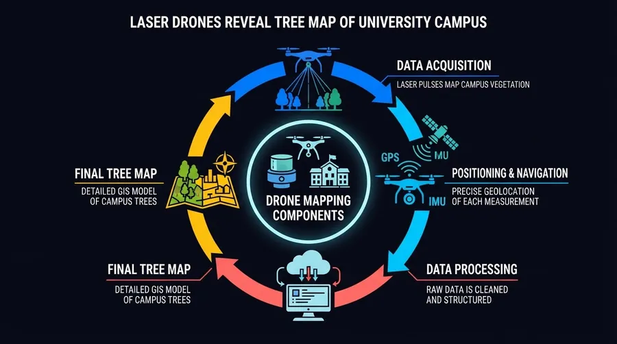 Diagram of drone technology components for tree mapping