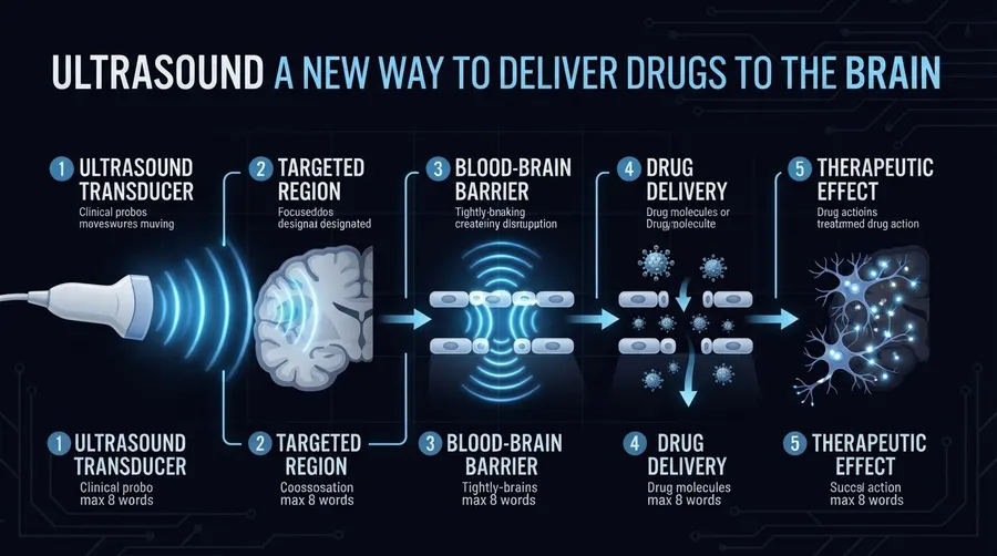 Process flow of ultrasound drug delivery to brain