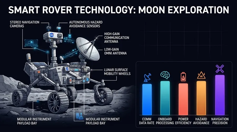 Component diagram of rover's communication and navigation technology