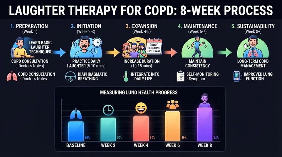 Laughter therapy process for COPD patients