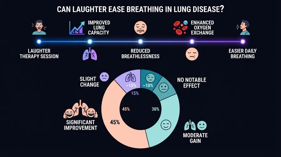 Donut chart of laughter therapy breathing impact