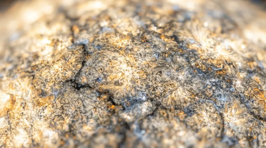 Close-up of white dwarf star surface texture before supernova