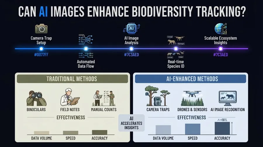 Comparison of traditional and AI-enhanced biodiversity tracking methods