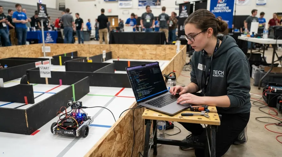Participant programming autonomous robot in maze interaction