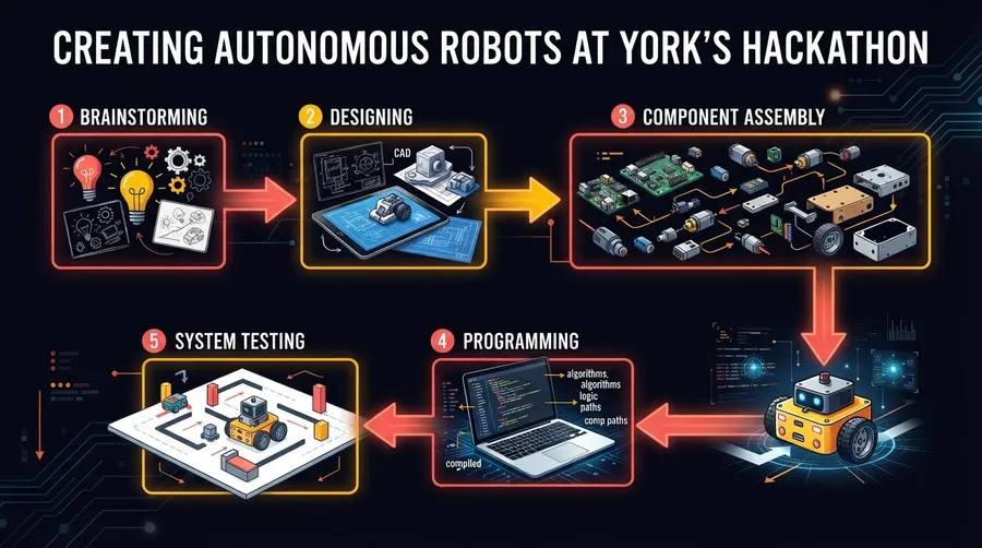 Process flow of designing and building autonomous robots