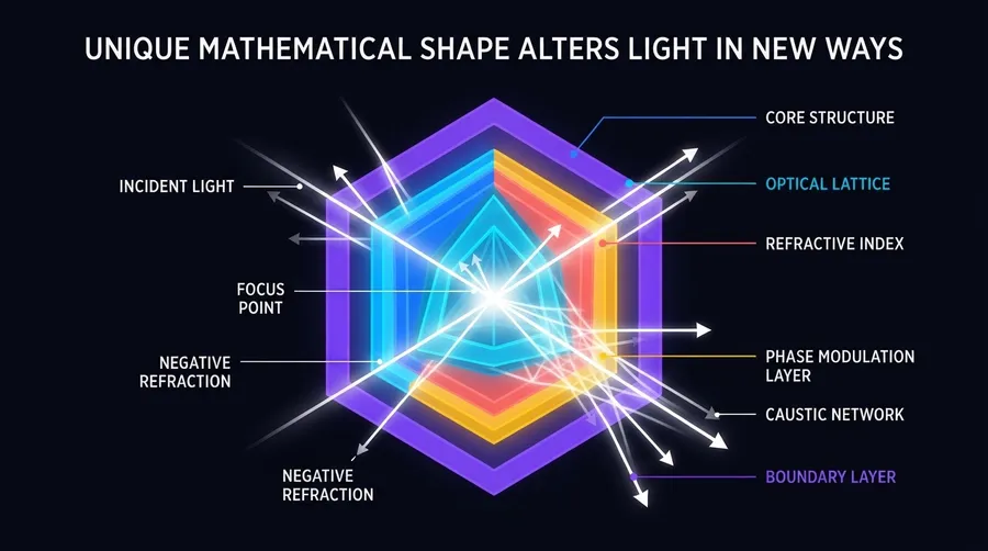 diagram of mathematical shape geometry and light alteration