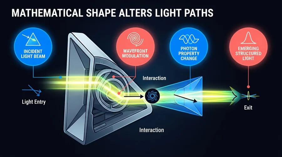 process flow of mathematical shape altering light properties