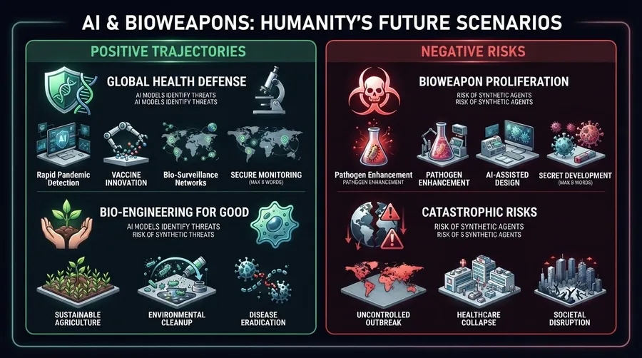 Comparison of AI and bioweapons scenarios impacting humanity