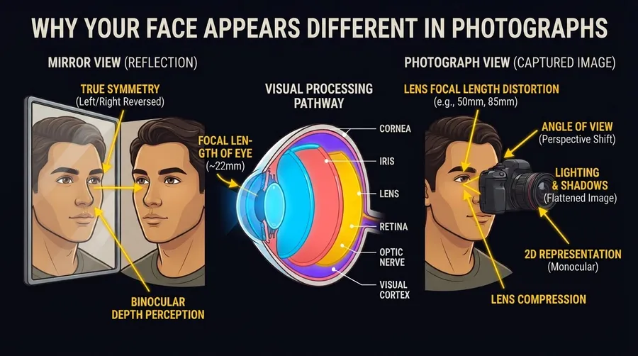 Comparison of facial appearance differences in mirror versus photograph