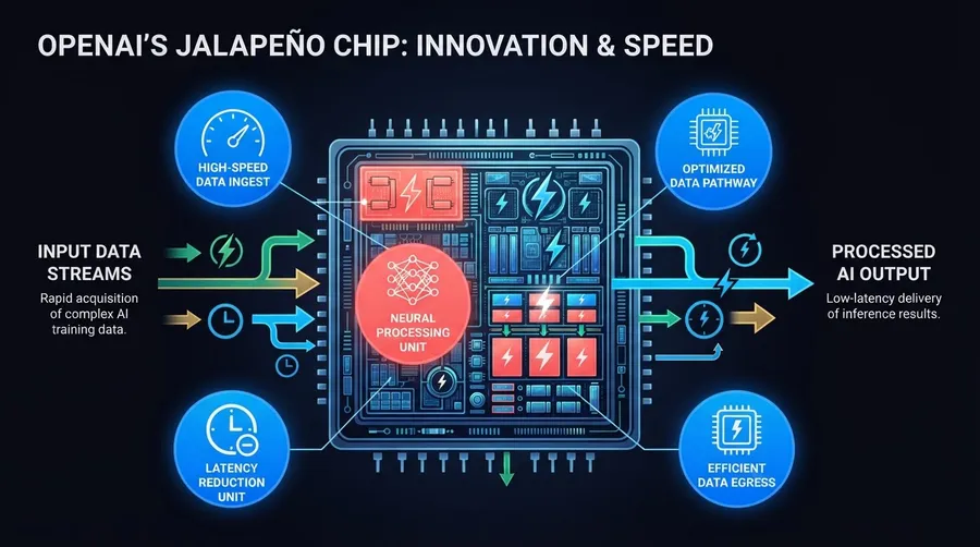 Process flow of Jalapeño chip's data processing and latency reduction