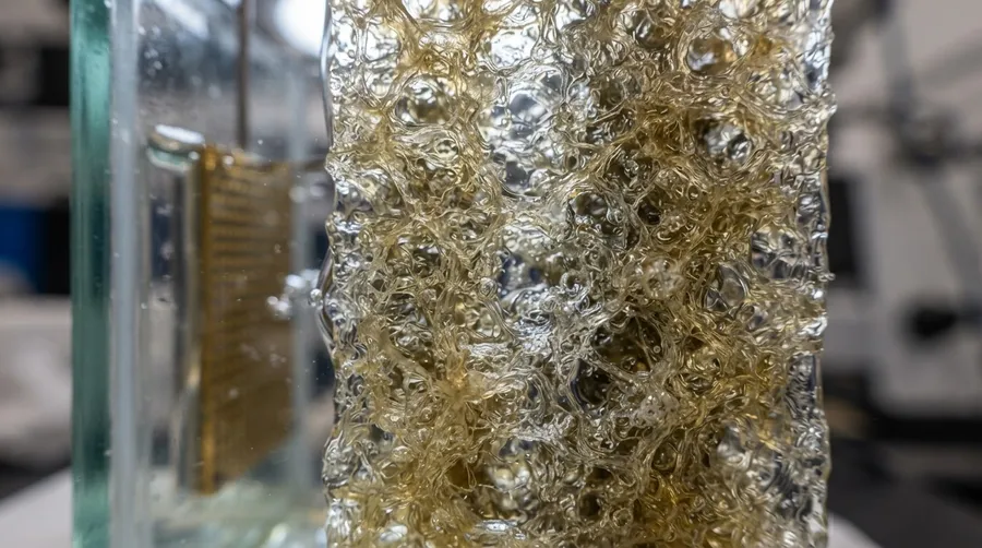 Close-up of ion separation membrane showing texture and structure