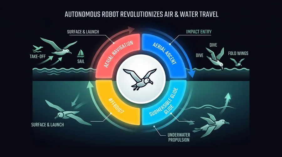Process flow of ALBATROSS transition from air to water and back