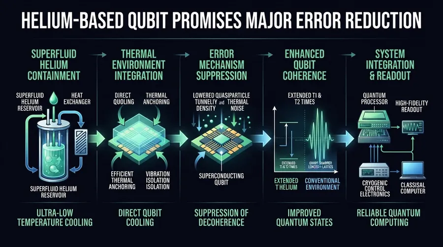 process flow of superfluid helium reducing error rates