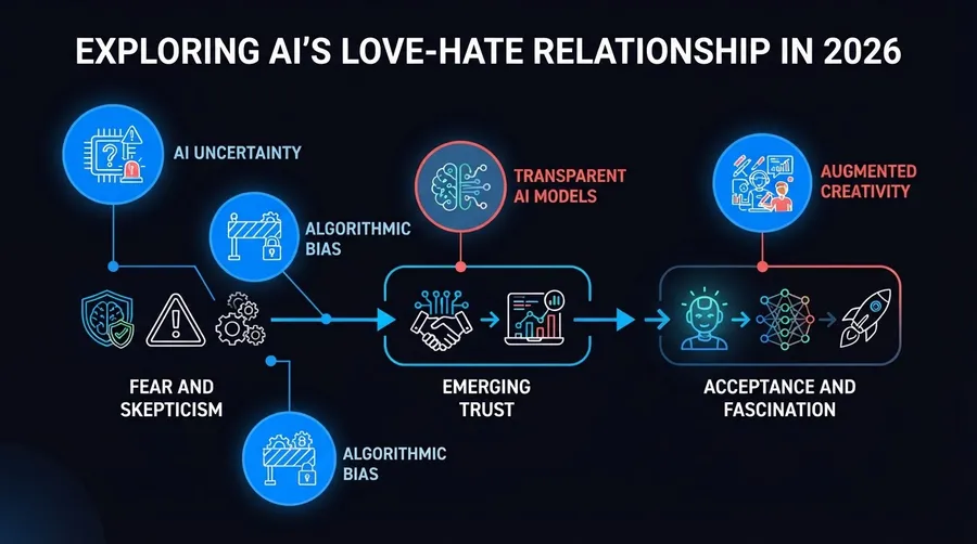 process flow of public opinion evolution on AI from fear to acceptance