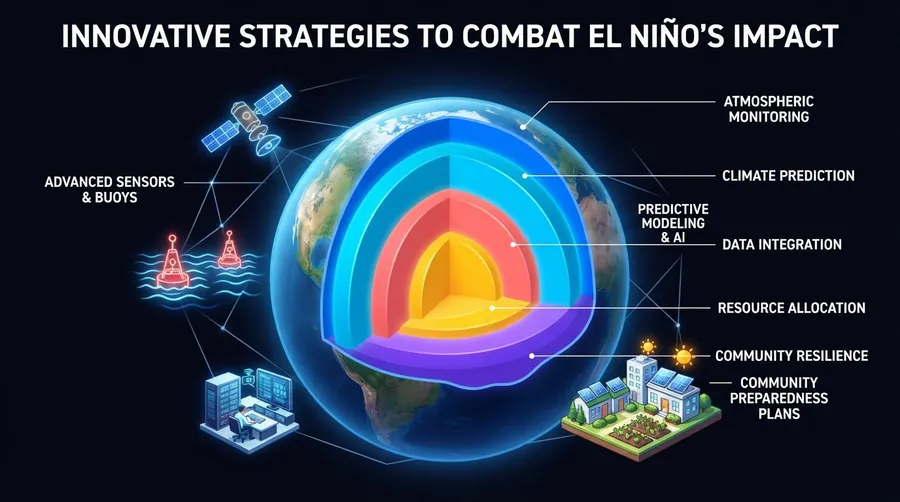 Diagram of components in strategies to mitigate El Niño impact