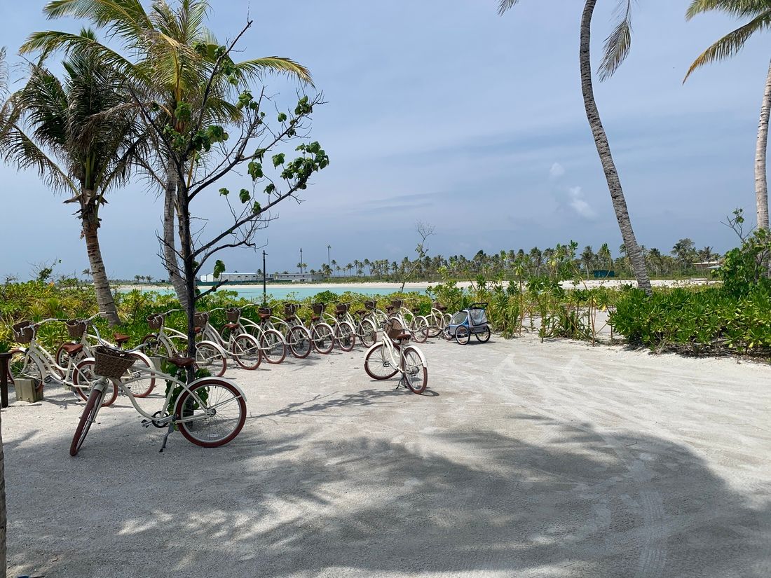 Cycling on the island, Maldives Holidays