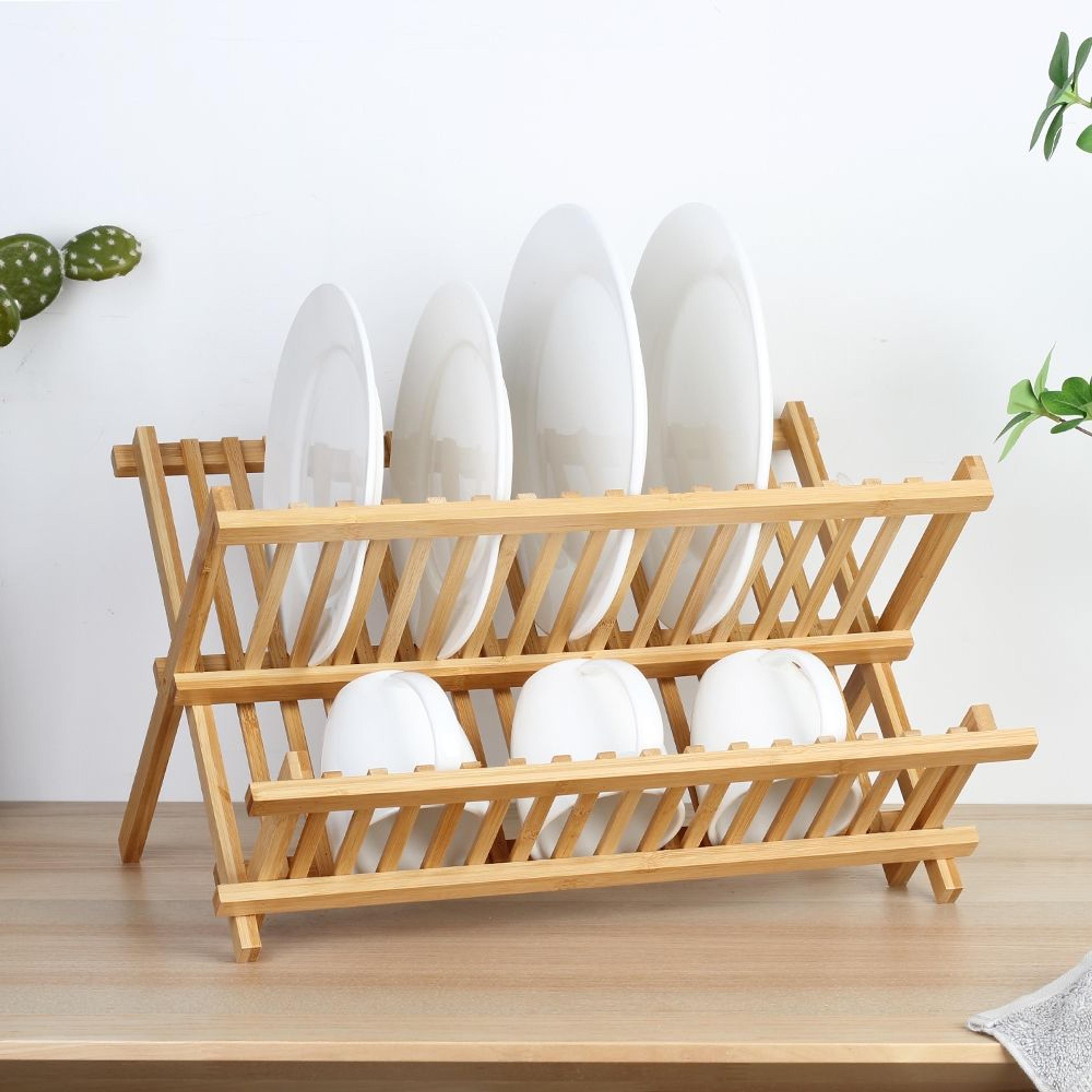 Assiette plate en bambou Loretta Bamboo Folding