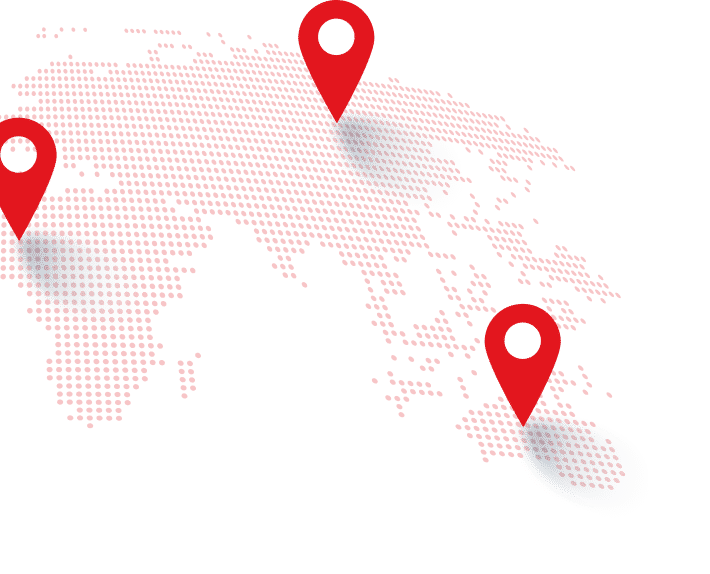 Carte du monde avec pins