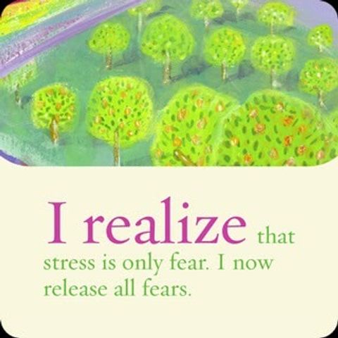 Ik besef dat stress enkel angst is. Ik laat nu alle angst los.