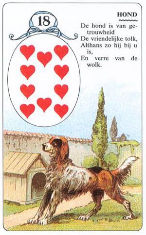 Lenormandkaart De Hond - betekenis en combinaties