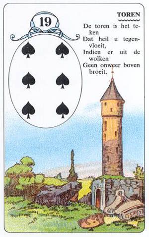 Lenormandkaart De Toren - betekenis en combinaties