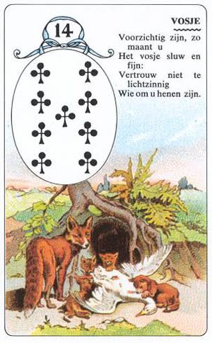 Lenormandkaart De Vos - betekenis en combinaties