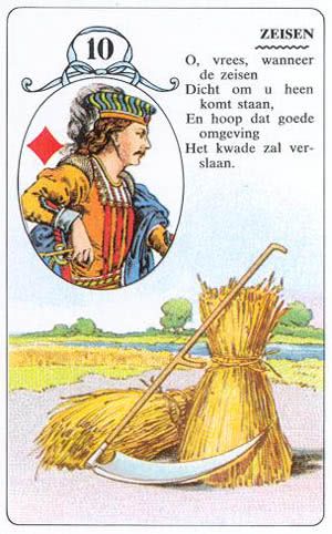 Lenormandkaart De Zeis - betekenis en combinaties