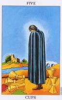 Tarotkaart Kelken V