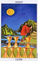 Tarotkaart Kelken VIII