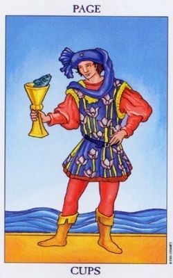Tarotkaart Kelken Page