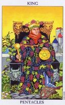 Tarotkaart Pentakels Koning