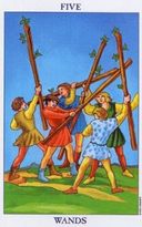 Tarotkaart Staven V