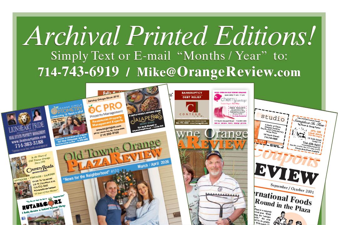 Orange Plaza Review Archival Printed Editions