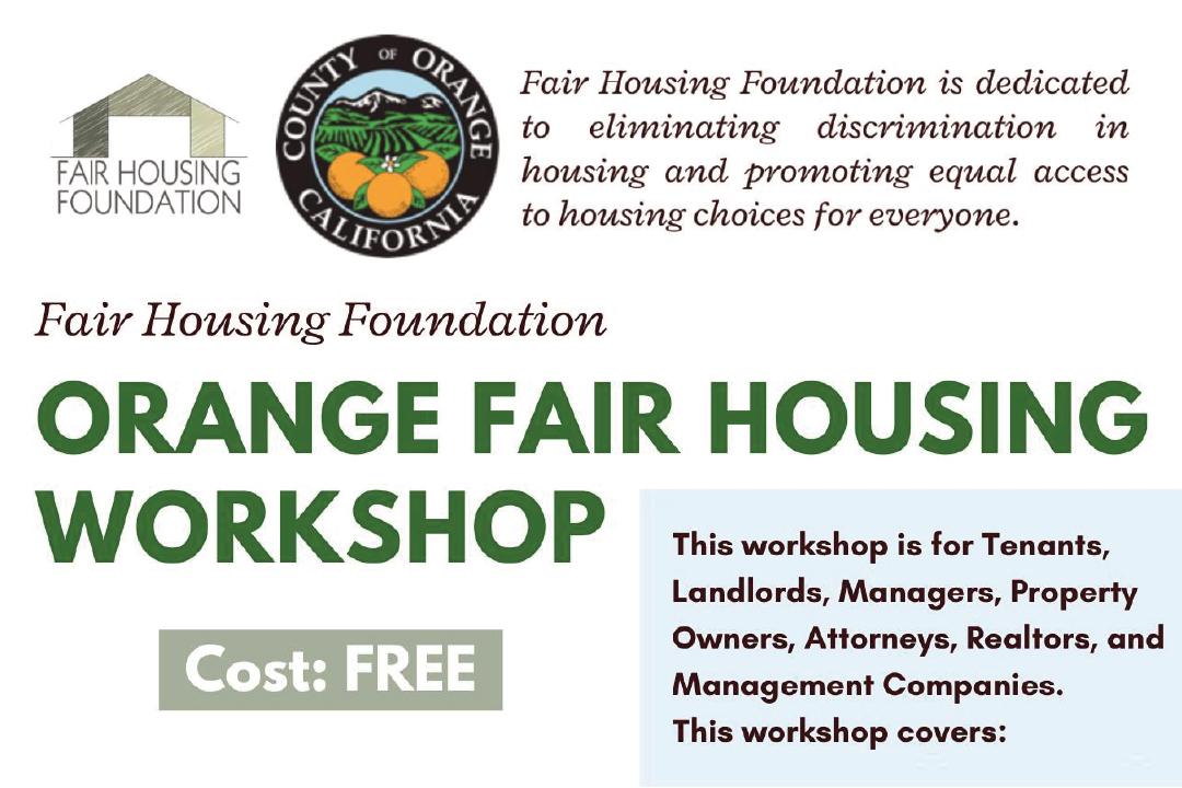 Orange Fair Housing Workshop