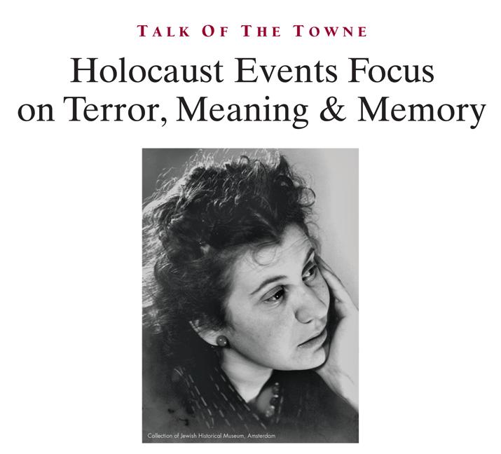 Holocaust Events Focus on Terror, Meaning & Memory