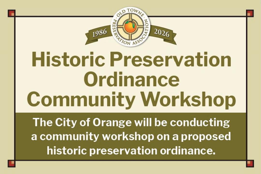 Historic Preservation Ordinance Workshop