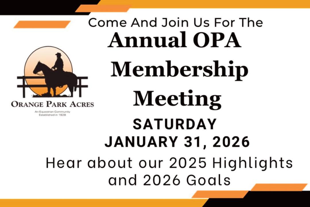 Annual OPA Membership Meeting