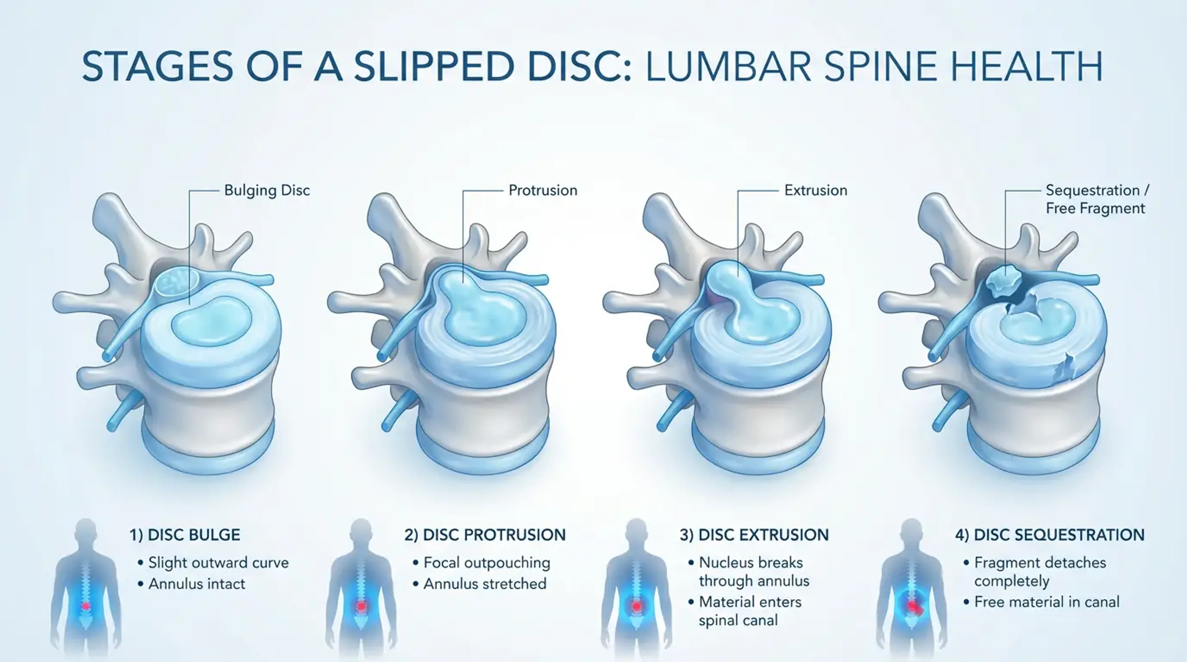 Slipped Disc Stages: Understanding the 4 Stages of Disc Herniation
