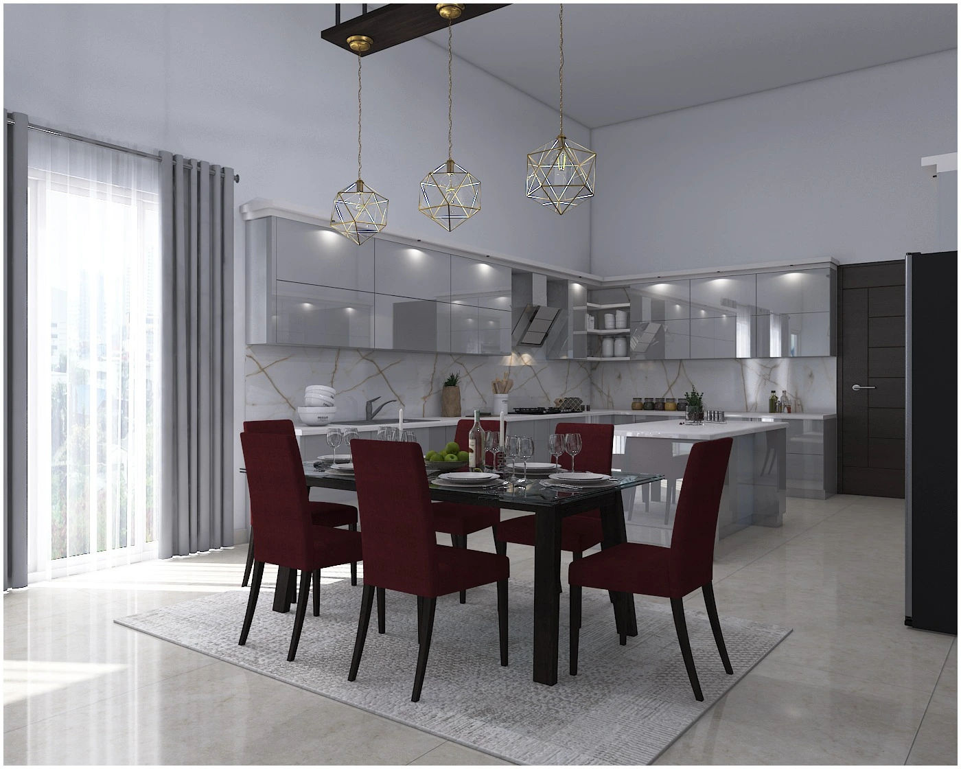 TK999 dining and kitchen interior design