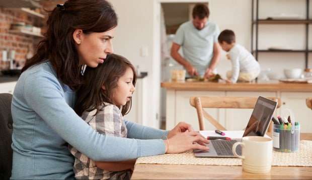 bigstock busy family home with mother w e ecb