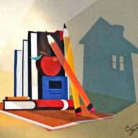30 ilustração schoolhome