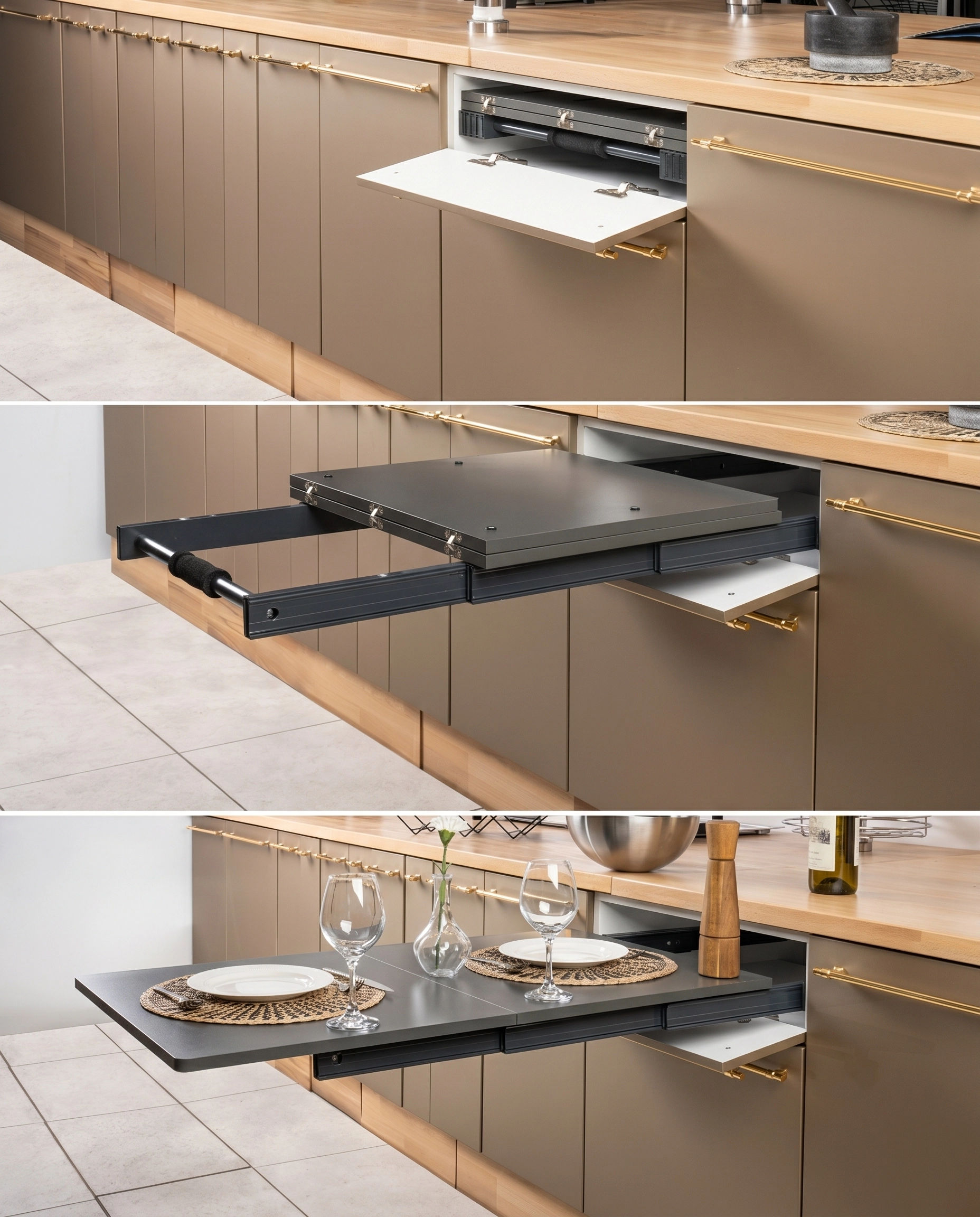 طاولة مخفية قابلة للطي Folding Table 1000mm