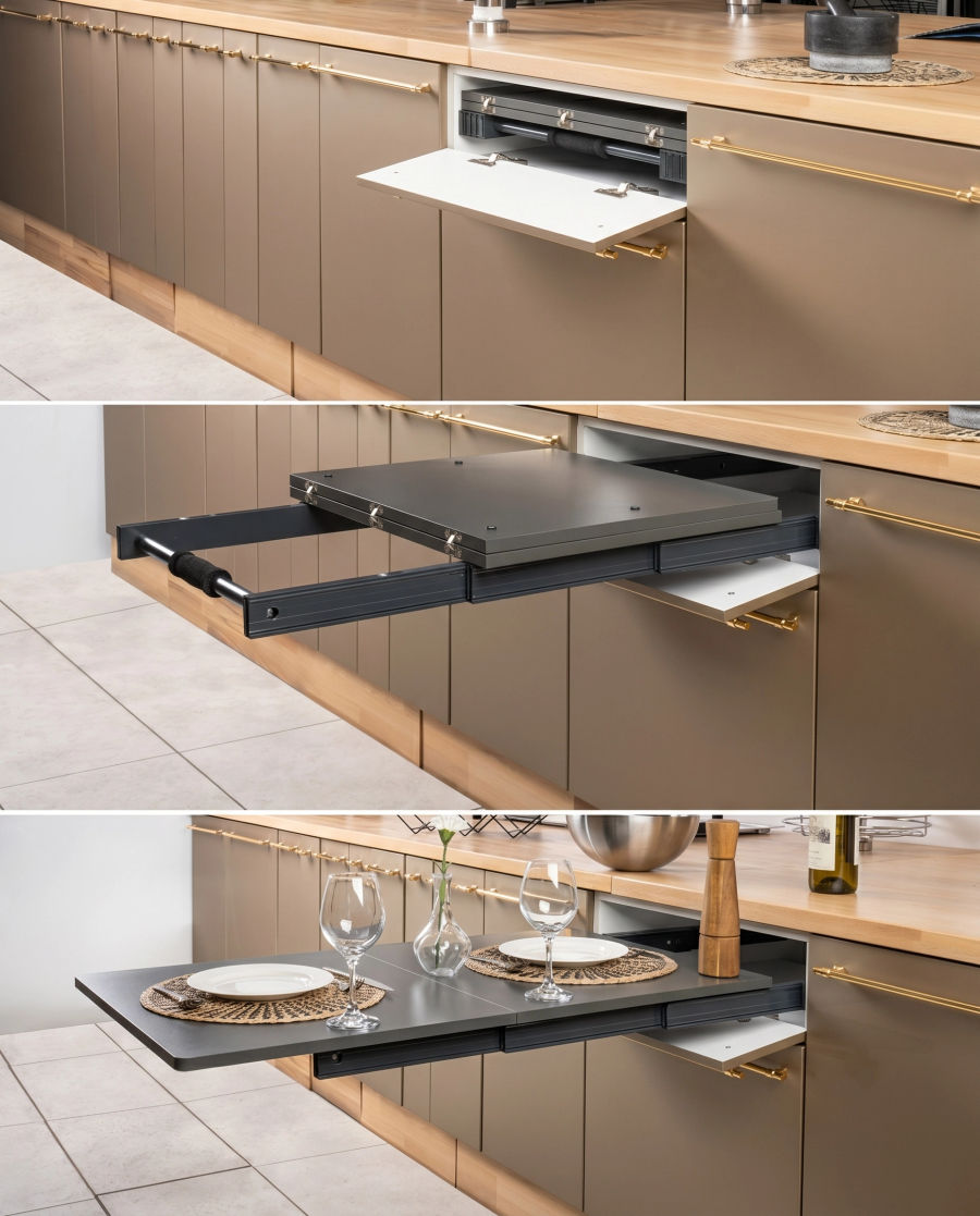 طاولة مخفية قابلة للطي Folding Table 1000mm