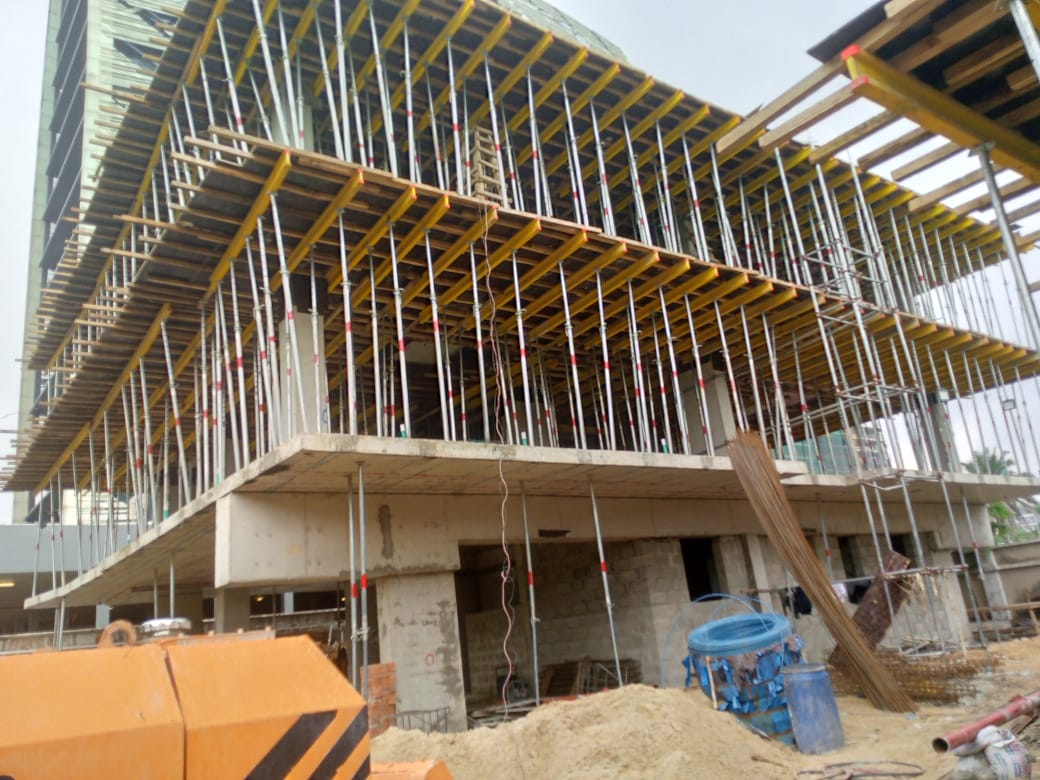 Building Up: Slab Formwork and Column Works