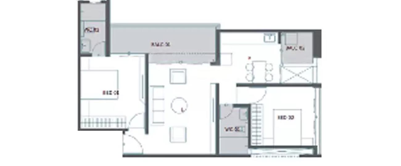 2 BHK Apartment 638 Sq.ft Solitaire Homes