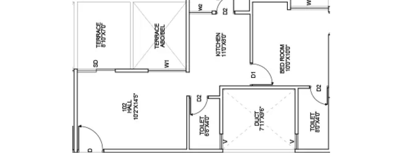 1 BHK Apartment 366 Sq.ft Venkatesh Oxy Galaxy