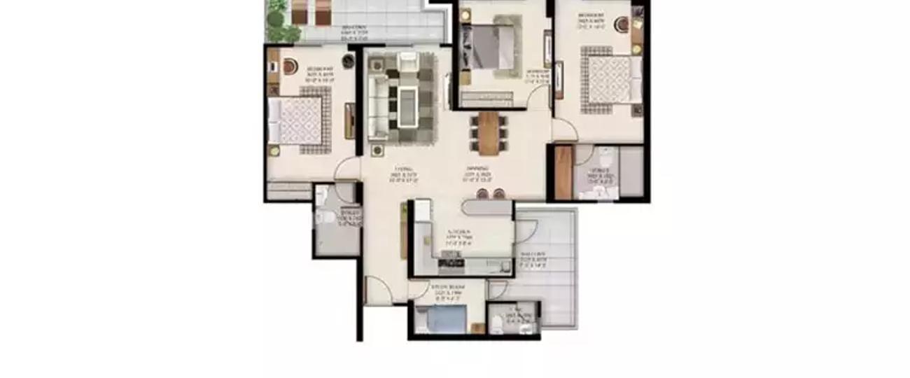 3.5 BHK Apartment 1900 Sq.ft SKA Orion