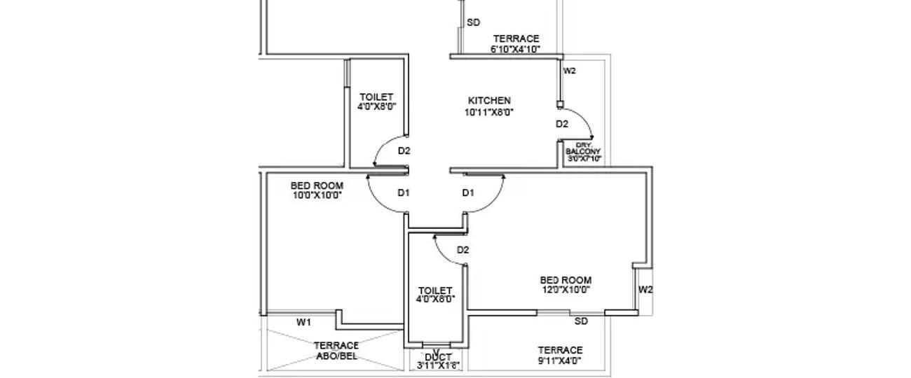 2 BHK Apartment 491 Sq.ft Venkatesh Oxy Galaxy