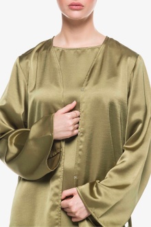 Green Bell Sleeve Abaya