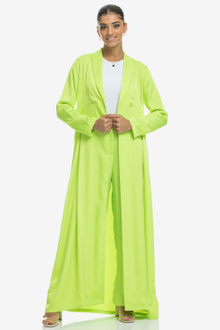 Green Shawl Collar Abaya